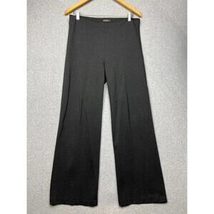 J. McLaughlin Womens Stretch Knit Wide Leg Side Zip Trouser Pants 10 Gray Casual